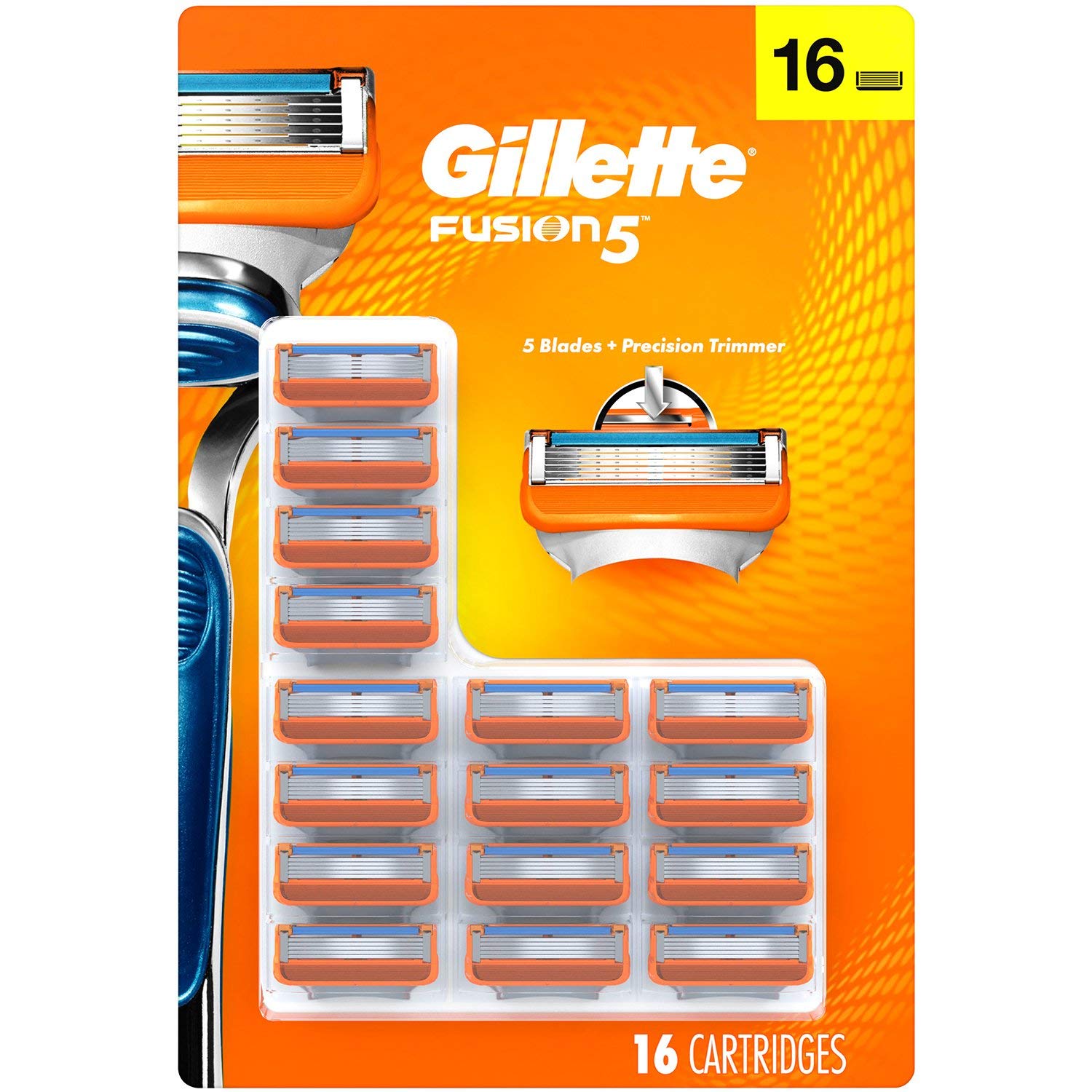 Gillette Fusion5 Mens Razor Blades 16 Cartridge Refills