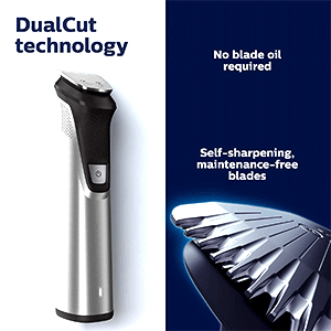 Philips Norelco multigroom 7000 dual cut technology